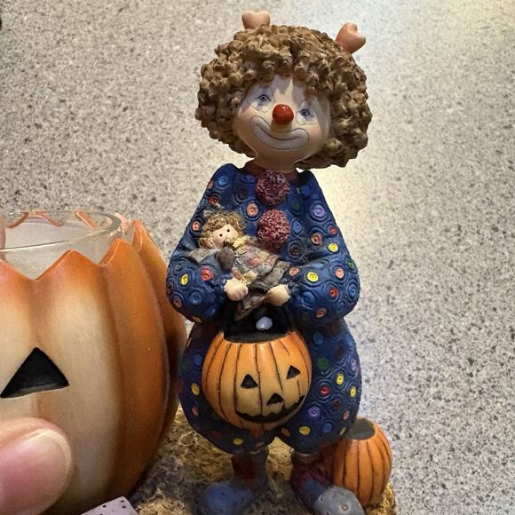 Lang Candles Halloween Friends SBB#3 Candle Holder Clown Sherri Buck Baldwin - Picture 2 of 10
